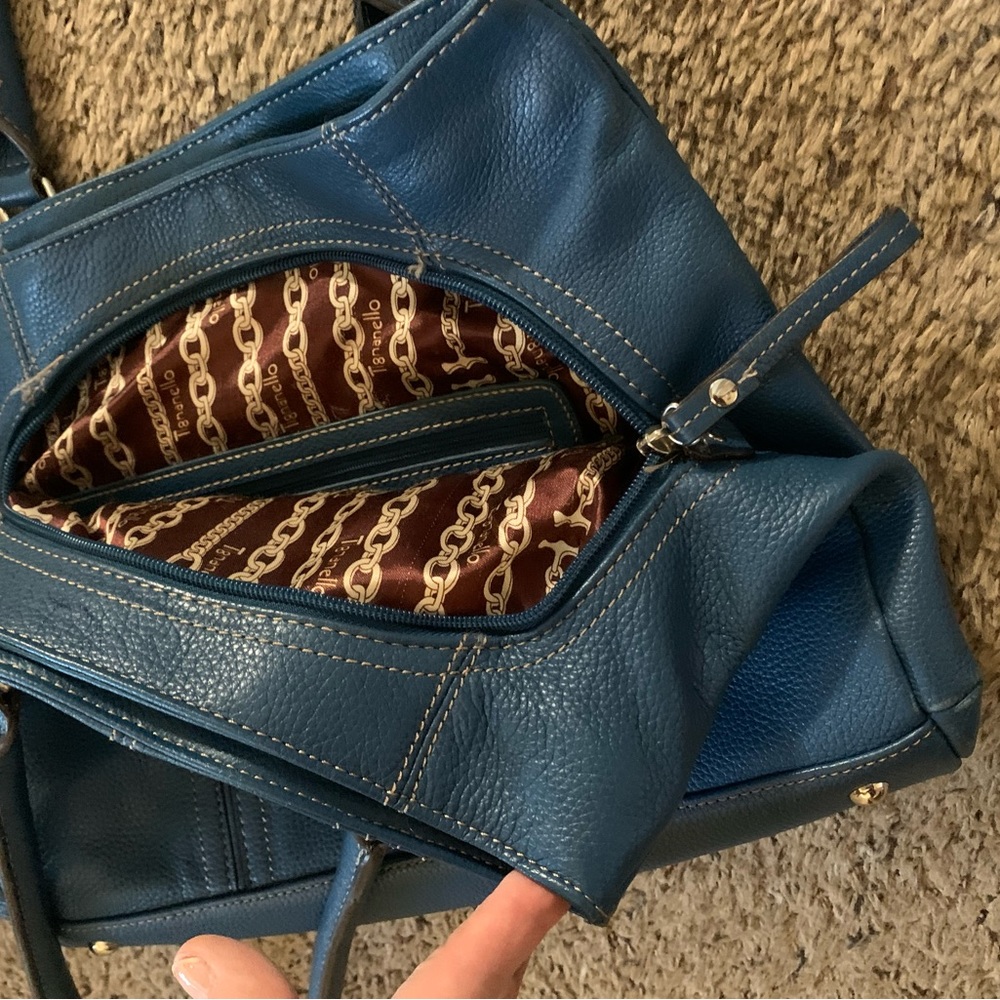 Tigenanello slate blue , pebbled leather , perfect condition